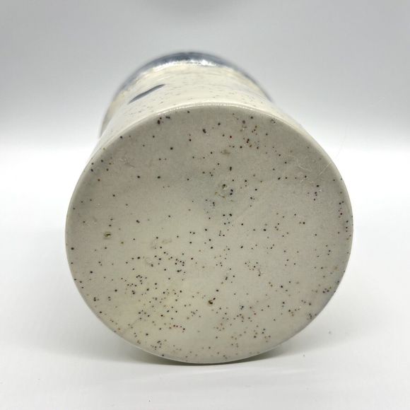 Glazed 5” Crock Small Pot Stoneware Pottery Speckled with Blue Hearts Unmarked - Picture 11 of 13